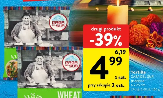 Tortilla pszenna Casa Del Sur promocja w Intermarche