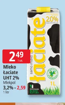 Mleko UHT Łaciate 3,2% promocja w Leclerc