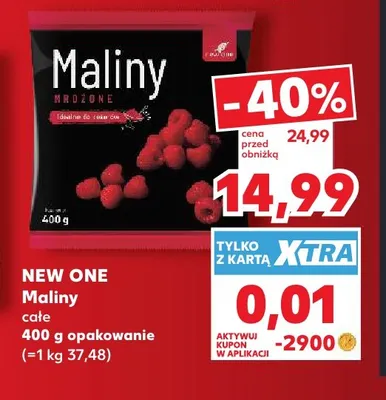 Maliny całe New One promocja w Kaufland