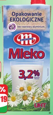 Mleko UHT Mlekovita 3,2% promocja w Dino