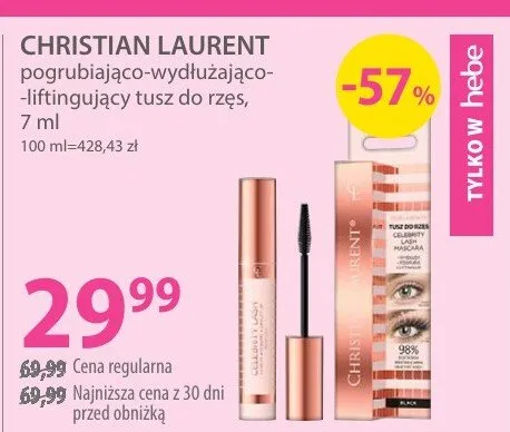 Pogrubiająco-wydłużający tusz do rzęs promocja w Hebe