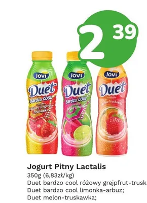 Jogurt pitny Jovi Duet bardzo cool limonka arbuz promocja w Limonka