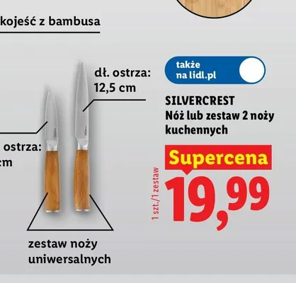 Zestaw 2 noży kuchennych uniwersalnych Silvercrest promocja w Lidl