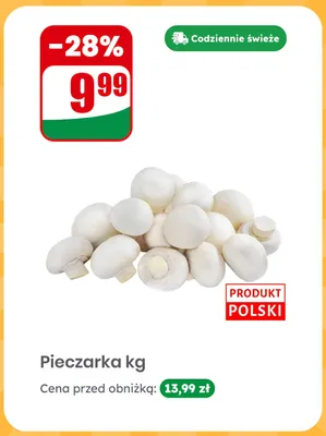 Pieczarka polska promocja w Dino
