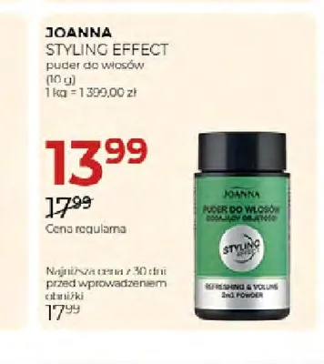 Puder do włosów Joanna Styling Effect promocja w Drogerie Jawa