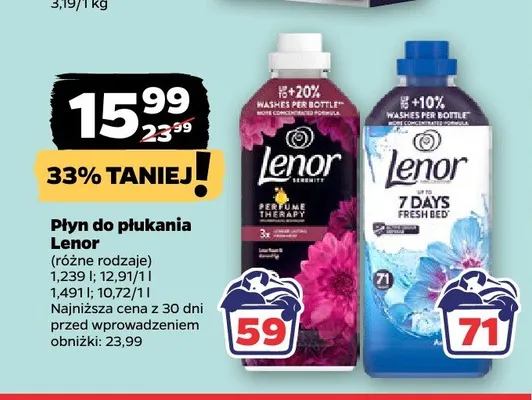 Płyn do płukania Lenor Perfume Therapy promocja w Netto