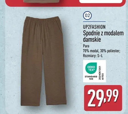 Spodnie z modalem damskie UP2FASHION promocja w Aldi