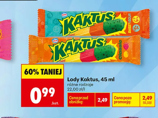 Lody Kaktus promocja w Biedronka