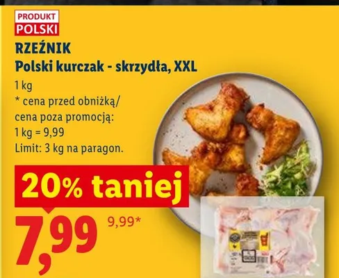 Kurczak skrzydła XXL Polski Rzeźnik promocja w Lidl