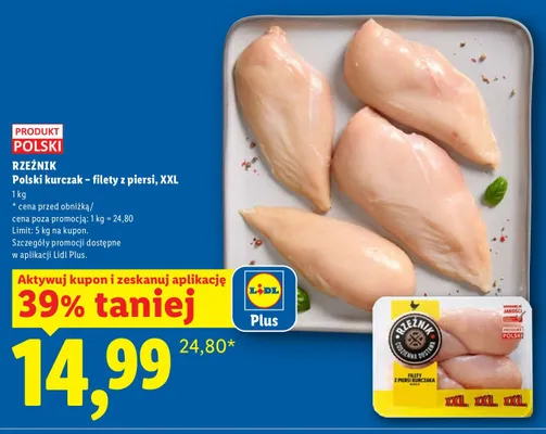 Polski kurczak - filety z piersi, XXL promocja w Lidl