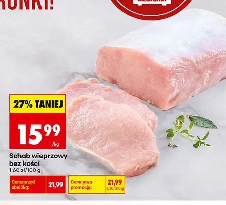 Schab wieprzowy bez kości promocja w Biedronka