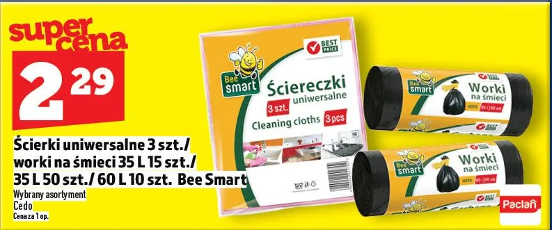 Worki na śmieci Bee Smart promocja w TOPAZ