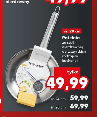 Patelnia ze stali nierdzewnej śr. 20 cm Fackelmann promocja w Kaufland
