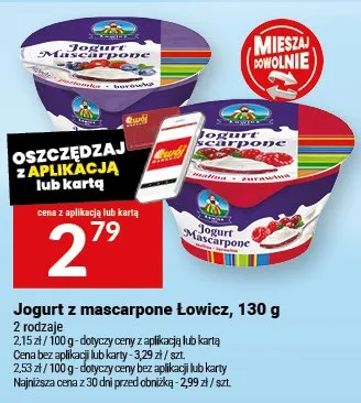 Jogurt z mascarpone promocja w Twój Market