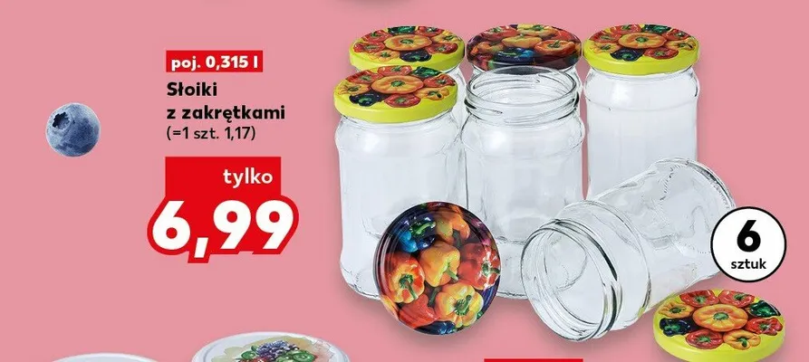 Słoiki z zakrętkami 6-pak 0,315 l promocja w Kaufland