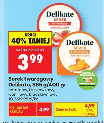Serek twarogowy Delikate promocja w Biedronka