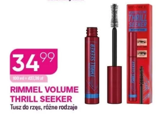 Tusz do rzęs RIMMEL Volume Thrill Seeker promocja w Drogerie Koliber