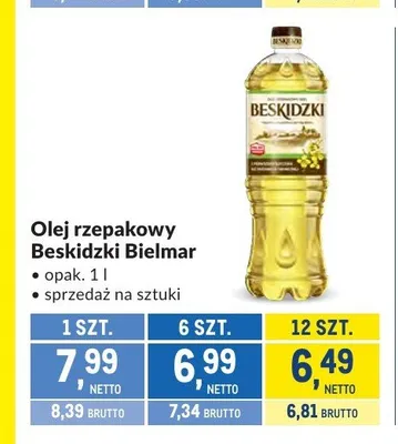Olej rzepakowy Beskidzki Bielmar promocja w Makro