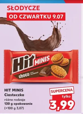 Ciasteczka Hit Minis Choco promocja w Kaufland