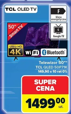 Telewizor 50'' QLED 50P71K promocja w Carrefour