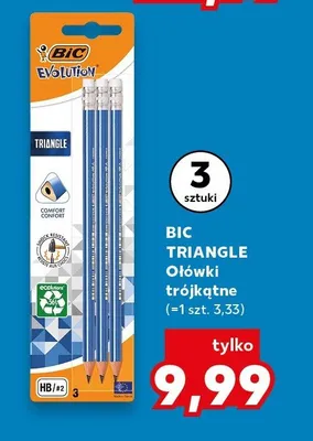 Ołówki trójkątne BIC Triangle 3-pak promocja w Kaufland