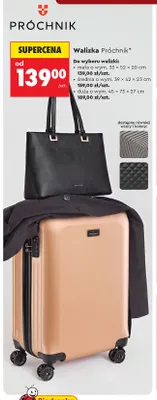 Walizka mała Próchnik 33x52x20 cm promocja w Biedronka