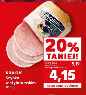 Szynka w stylu włoskim KRAKUS promocja w Kaufland