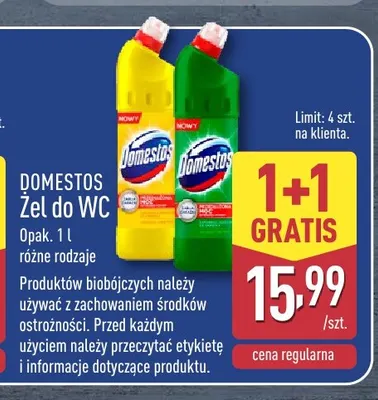 Żel do WC Domestos promocja w Aldi