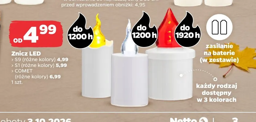 Znicz LED Comet promocja w Netto