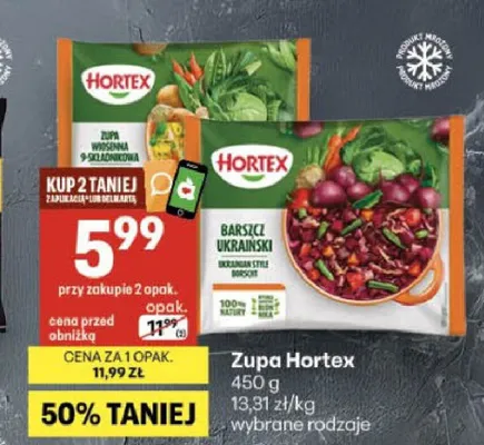 Barszcz ukraiński Hortex promocja w Delikatesy Centrum