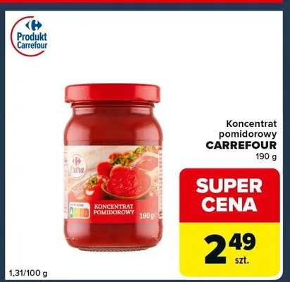 Koncentrat pomidorowy CARREFOUR promocja w Globi