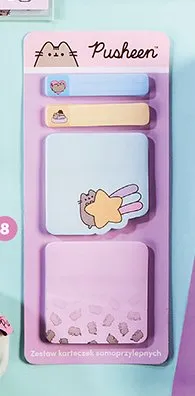 Karteczki samoprzylepne ze znacznikami Pusheen promocja w Biedronka