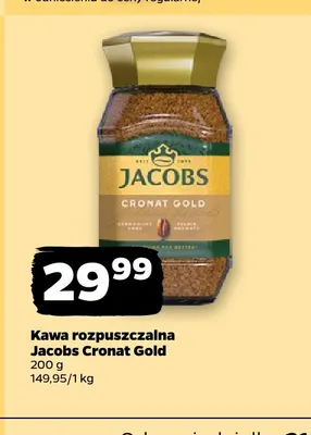 Kawa rozpuszczalna Jacobs Cronat Gold promocja w Netto
