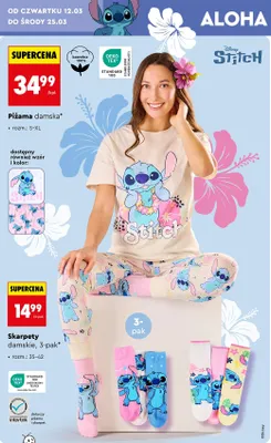 Skarpety damskie Stitch 3-pak promocja w Biedronka