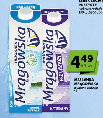 Maślanka Mrągowska naturalna promocja w ABC