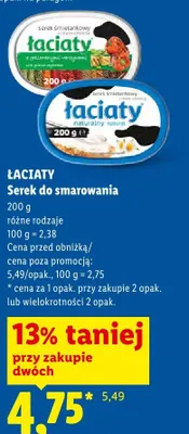 Serek do smarowania Łaciaty z grillowanymi warzywami promocja w Lidl