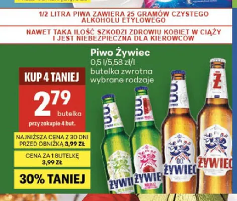 Piwo Żywiec promocja w Delikatesy Centrum