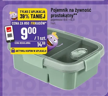 Pojemnik na żywność prostokątny promocja w POLOmarket
