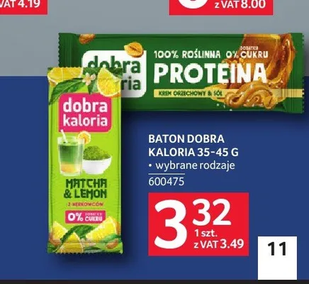Baton Dobra Kaloria Proteina promocja w Selgros