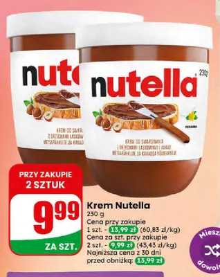 Krem Nutella promocja w Dino