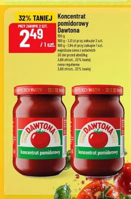 Koncentrat pomidorowy Dawtona promocja w POLOmarket
