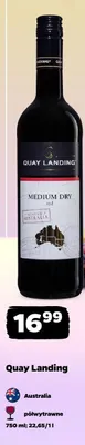 Wino czerwone Quay Landing Medium Dry Red australijskie półwytrawne promocja w Netto
