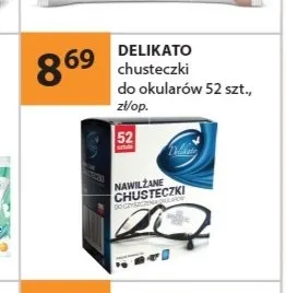Chusteczki do okularów Delikato 52-pak promocja w Drogerie Laboo