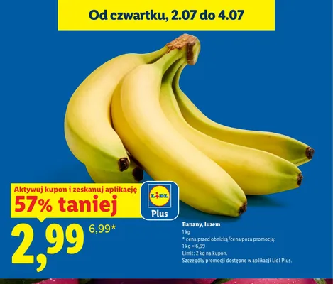 Banany luzem promocja w Lidl