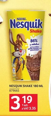 Napój mleczny Nesquik Shake promocja w Selgros