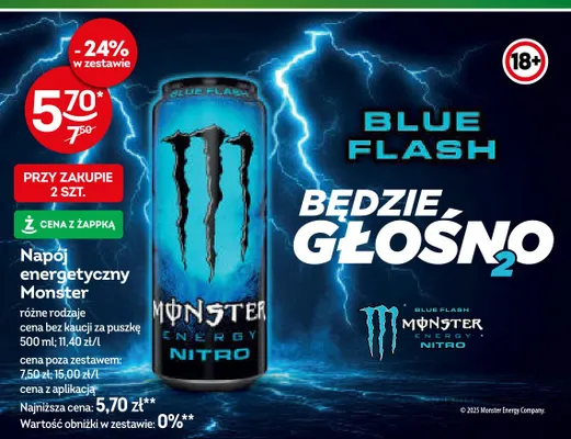 Napój energetyczny Monster promocja w Żabka