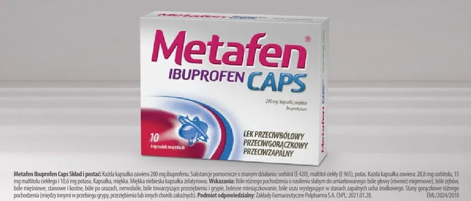 Metafen Ibuprofen Caps kapsułki miękkie 200mg promocja w Żabka