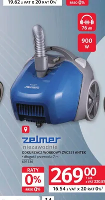 Odkurzacz workowy Zelmer ZVC351 ANTEK 900W promocja w Selgros