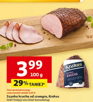 Szynka krucha od szwagra promocja w Auchan