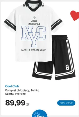 Komplet chłopięcy Cool Club T-shirt szorty oversize promocja w Smyk
